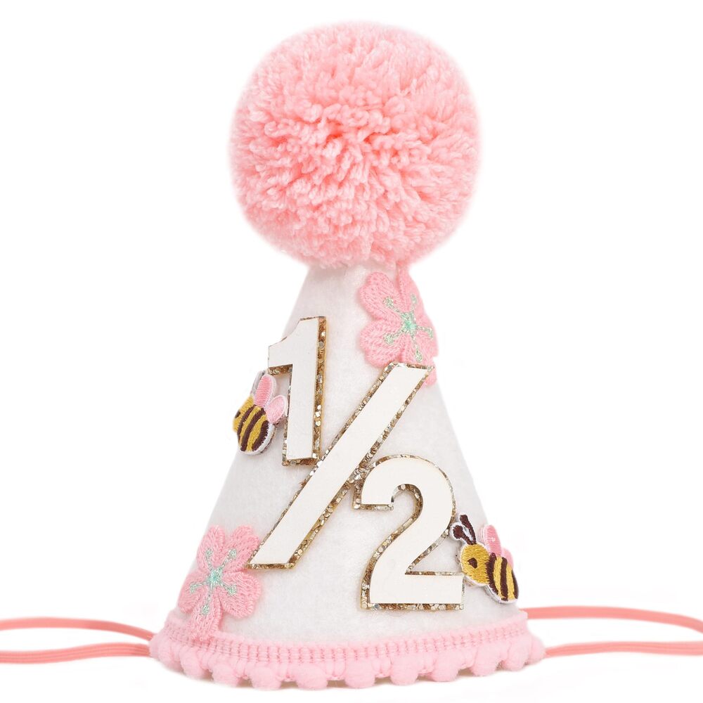 9348 Half Birthday Hat - Cute 1/2 Crown, Little 6 Months Outfit, Half Way